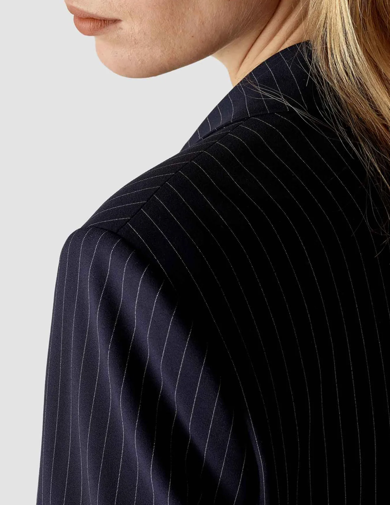 Essential Suit Tapered Navy Pinstripe