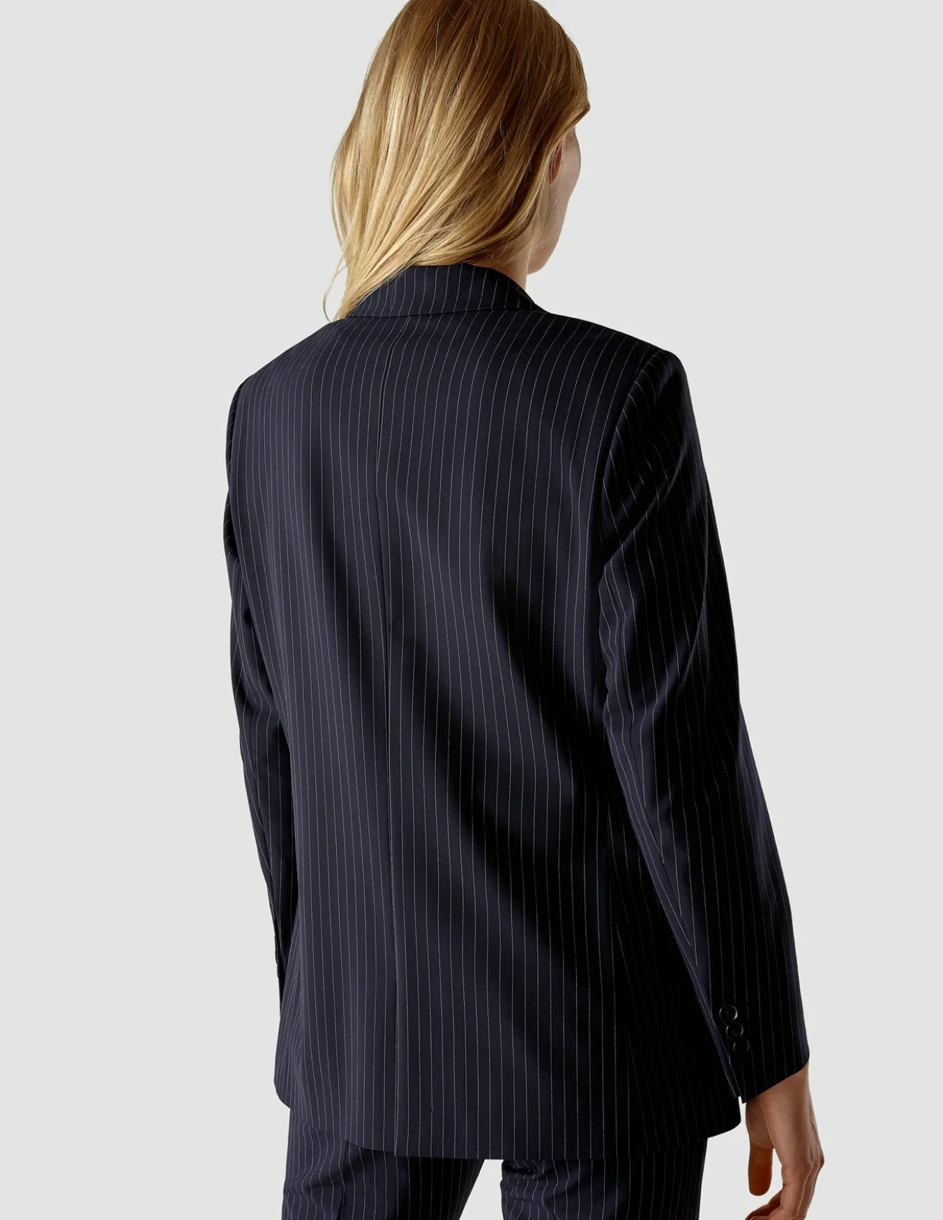 Essential Suit Tapered Navy Pinstripe