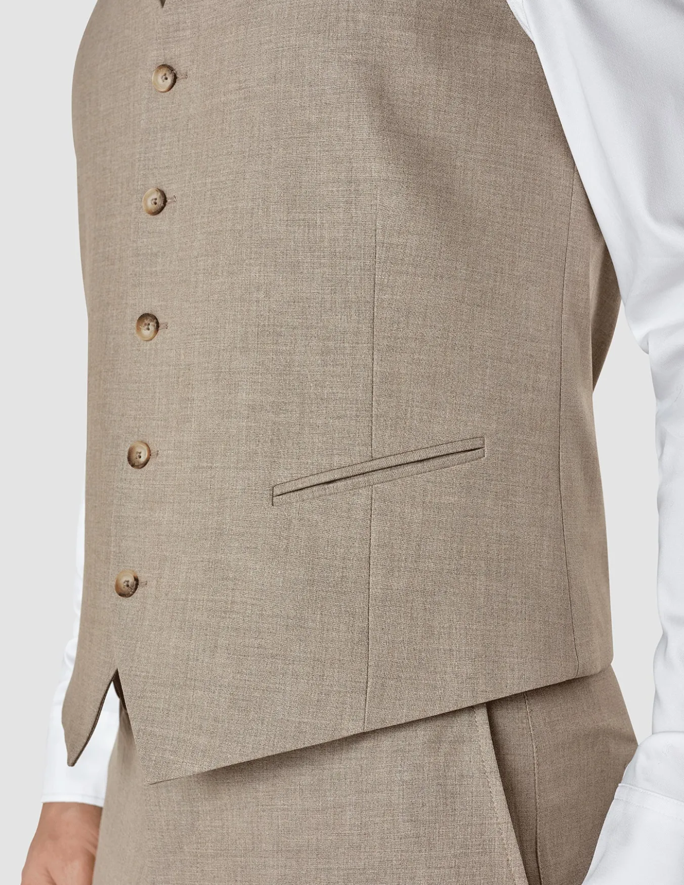 Essential Vest Beige Melange
