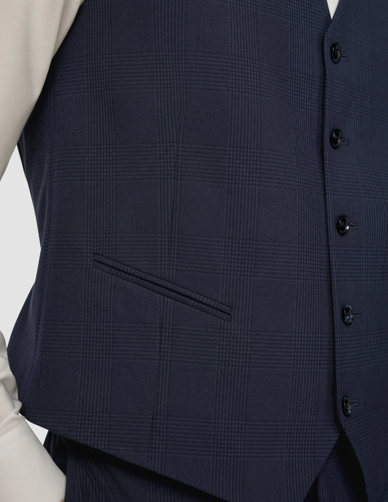 Essential Vest Dark Blue Check