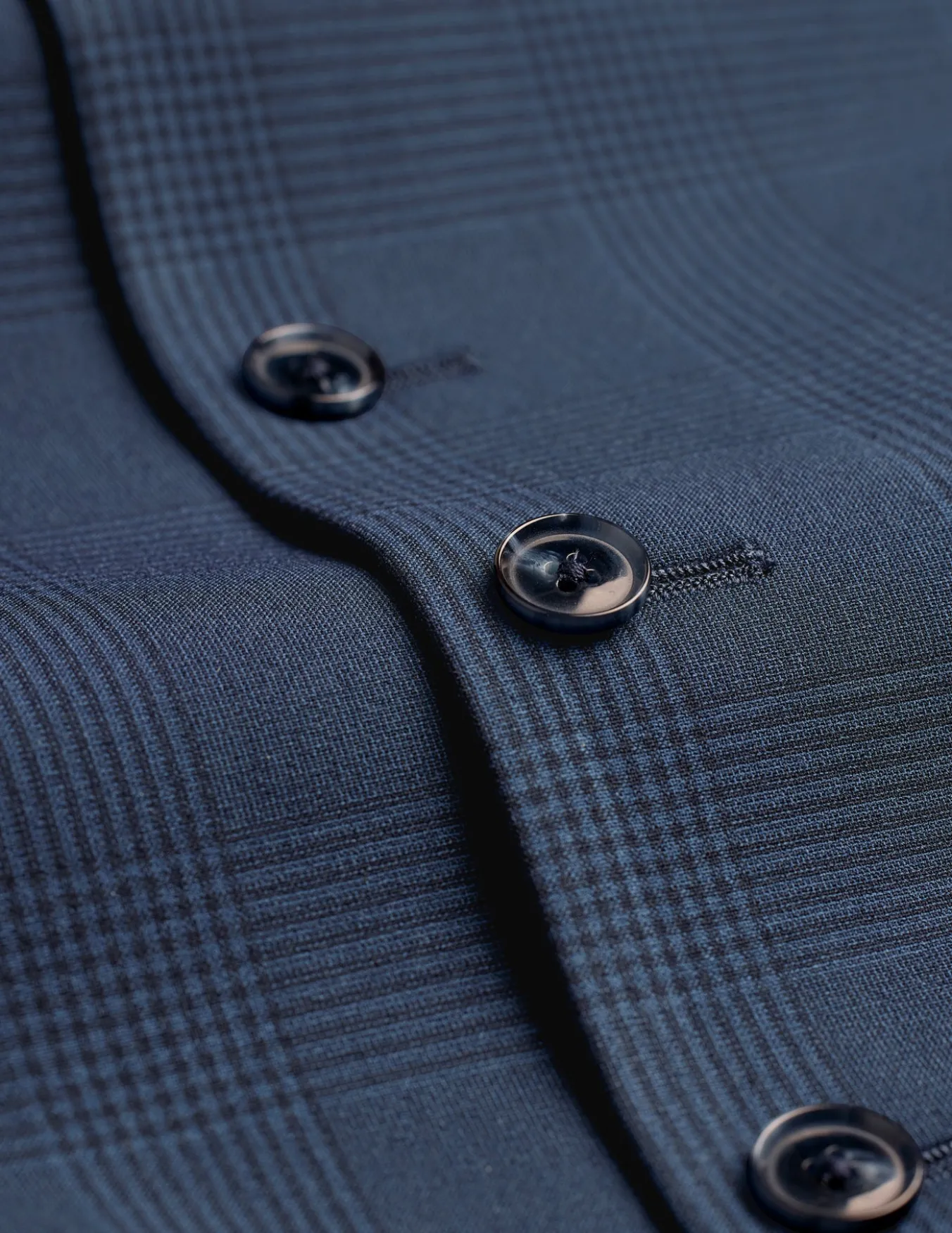 Essential Vest Dark Blue Check