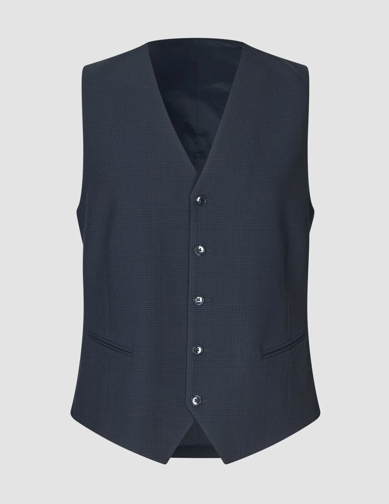 Essential Vest Dark Blue Check