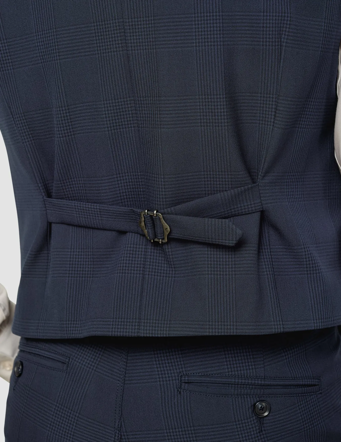 Essential Vest Dark Blue Check