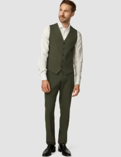 Essential Vest Moss Green Pinstripe
