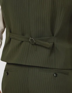 Essential Vest Moss Green Pinstripe