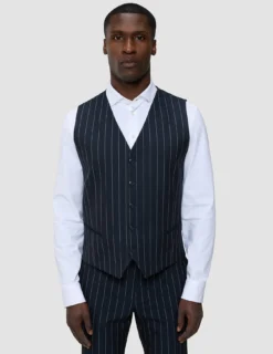 Essential Vest Navy Stripes
