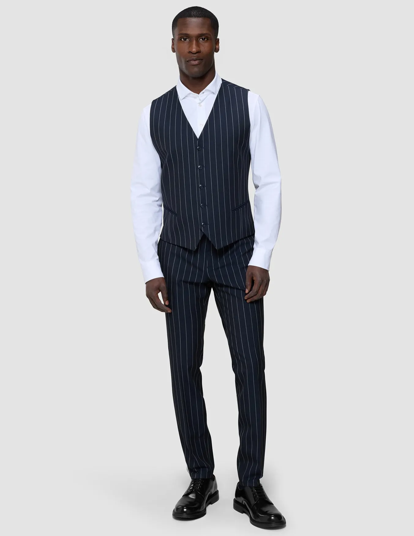 Essential Vest Navy Stripes