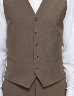 Essential Vest Saddle Brown Melange