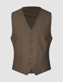Essential Vest Saddle Brown Melange