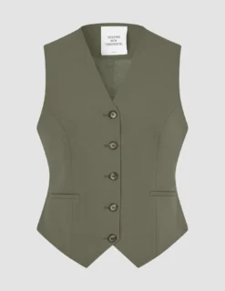 Essential Vest Short Dark Olive