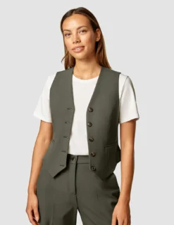 Essential Vest Short Dark Olive