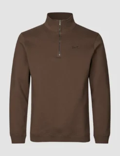 Everyday Half Zip Saddle Brown