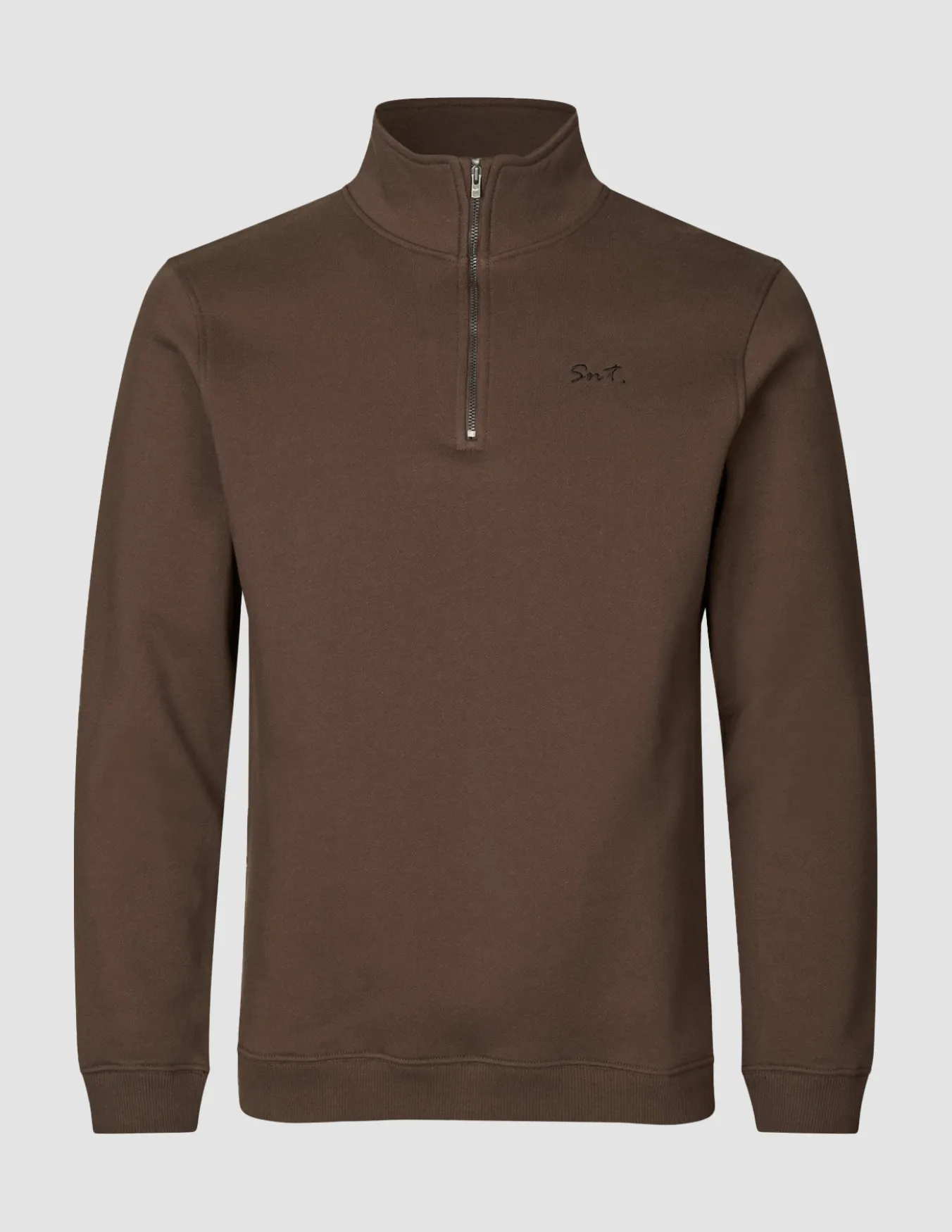 Everyday Half Zip Saddle Brown