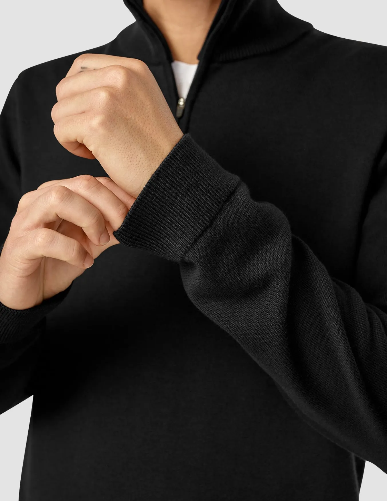 Everyday Knit Half Zip Black