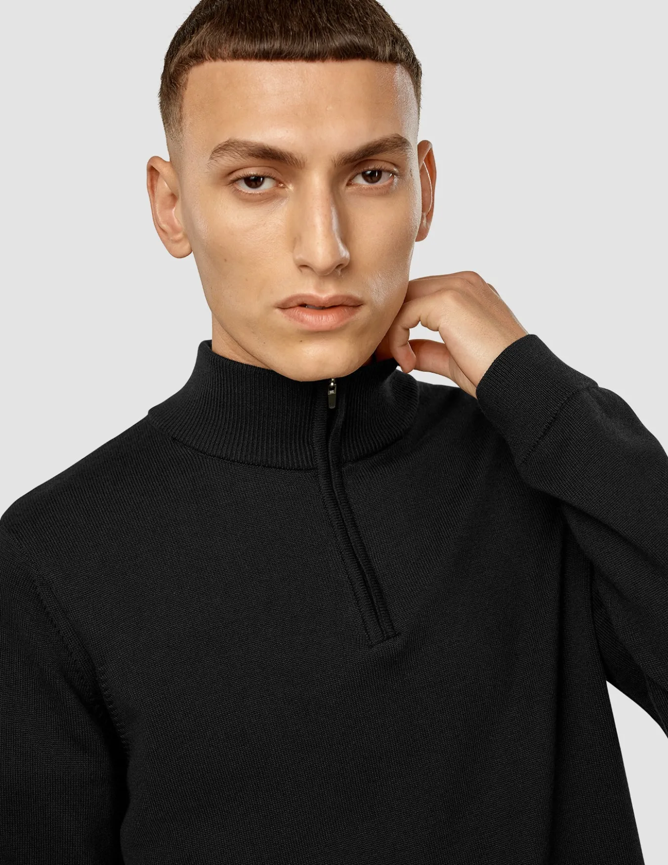 Everyday Knit Half Zip Black