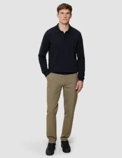 Everyday Knit Long Sleeve Polo Black