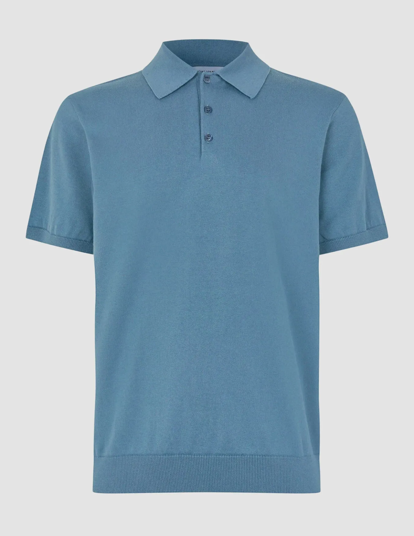 Everyday Knit Short Sleeve Polo Blue Mirage