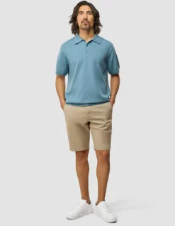 Everyday Knit Short Sleeve Polo Blue Mirage
