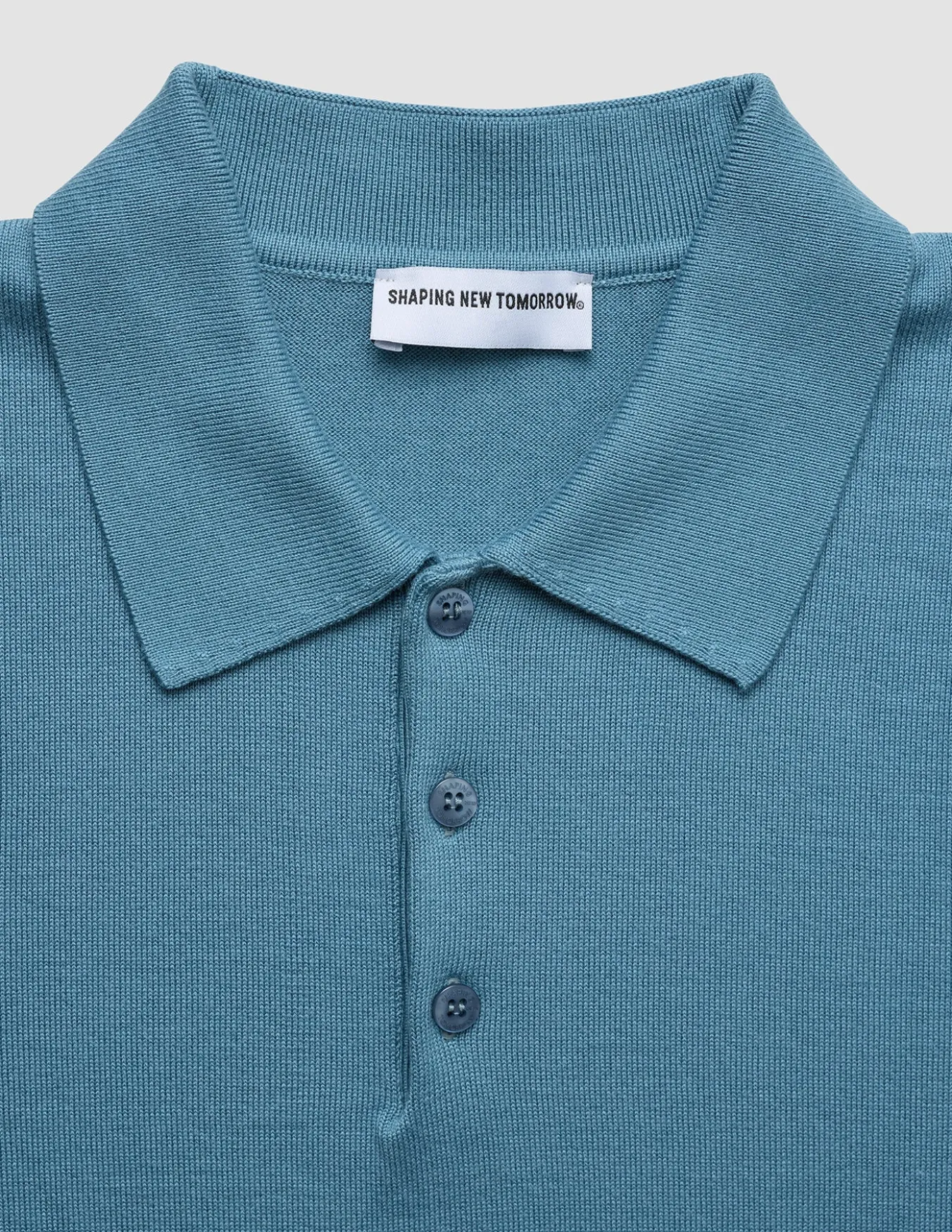 Everyday Knit Short Sleeve Polo Blue Mirage