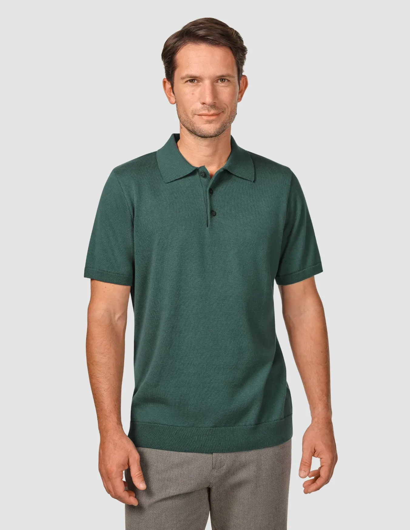 Everyday Knit Short Sleeve Polo Shadow Green