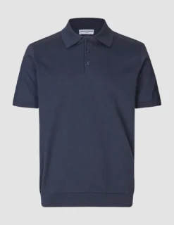 Everyday Knit Short Sleeve Polo Navy