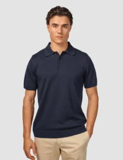 Everyday Knit Short Sleeve Polo Navy