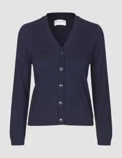 Fine Knit Cardigan Navy