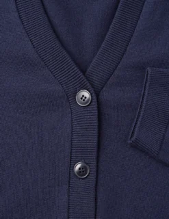 Fine Knit Cardigan Navy