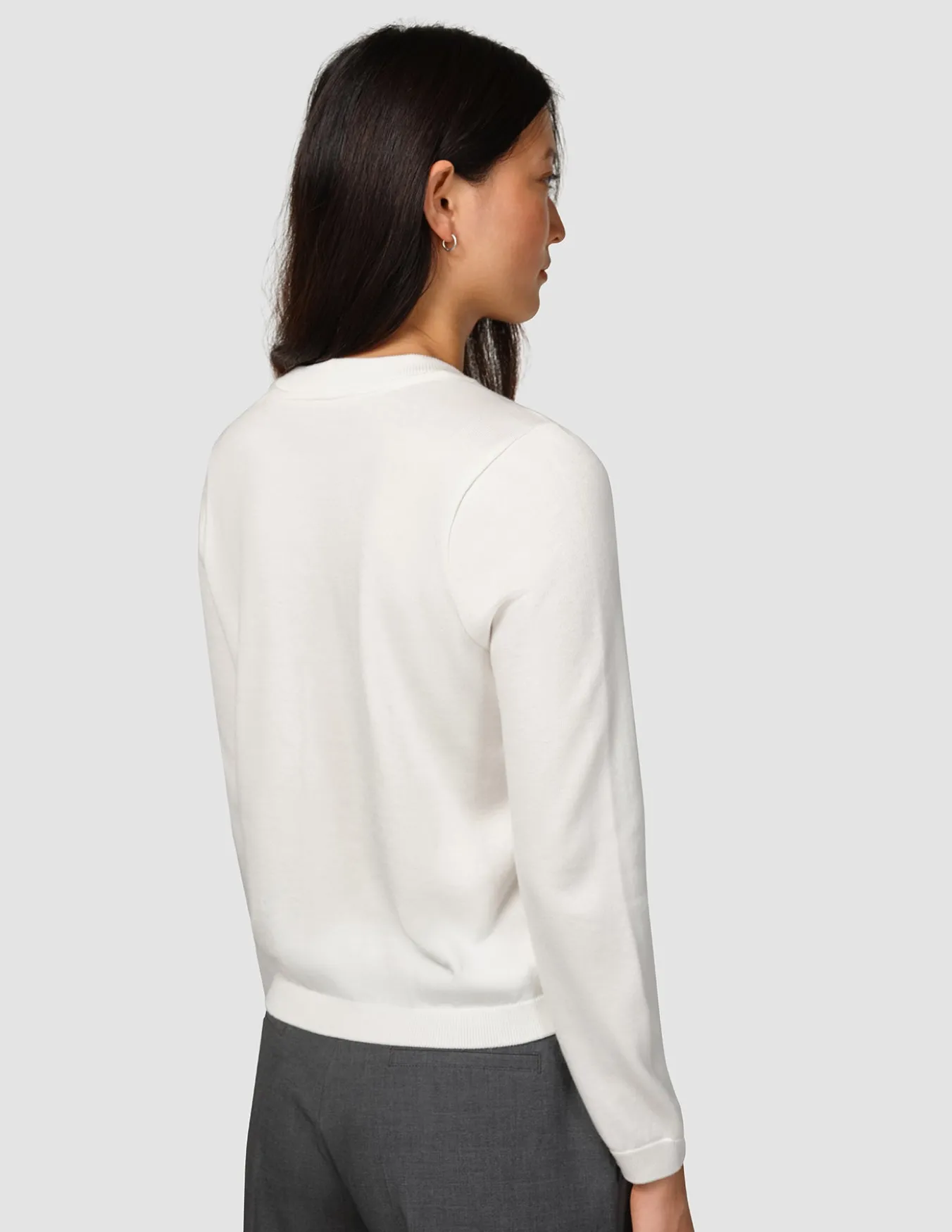 Fine Knit Cardigan Off White