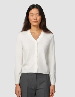 Fine Knit Cardigan Off White