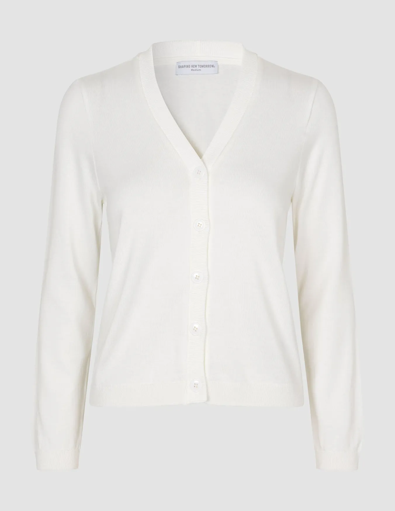 Fine Knit Cardigan Off White