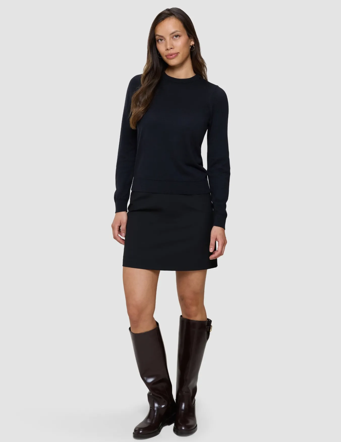 Fine Knit Crewneck Black
