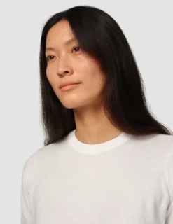 Fine Knit T-shirt Off White