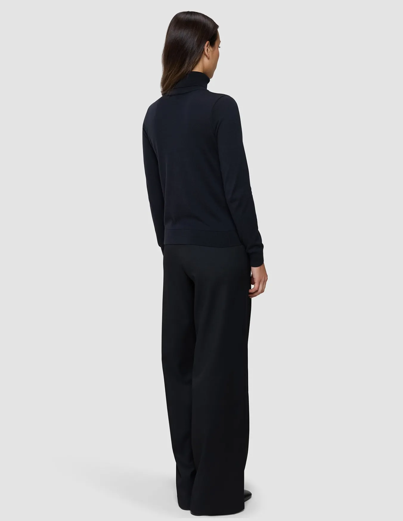 Fine Knit Turtleneck Black