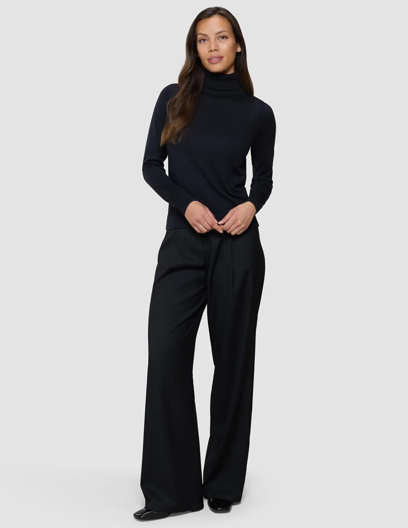Fine Knit Turtleneck Black
