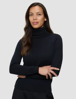 Fine Knit Turtleneck Black