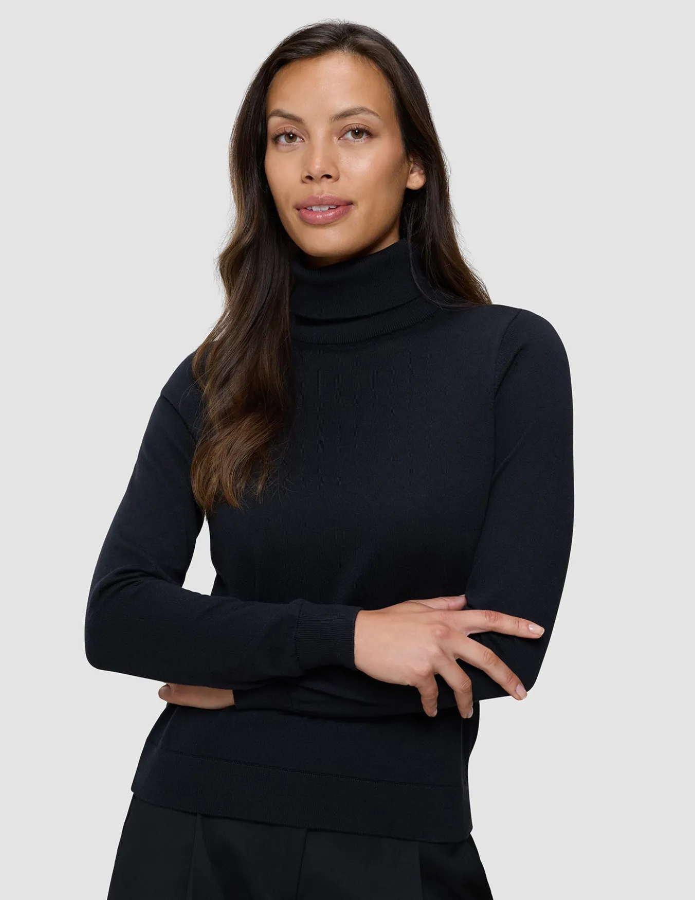 Fine Knit Turtleneck Black