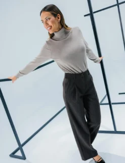 Fine Knit Turtleneck Dark Sand