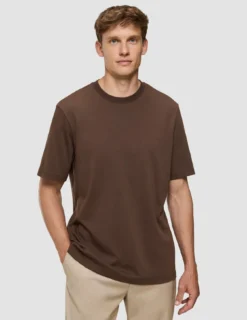 Heavy Box Fit T-shirt Saddle Brown