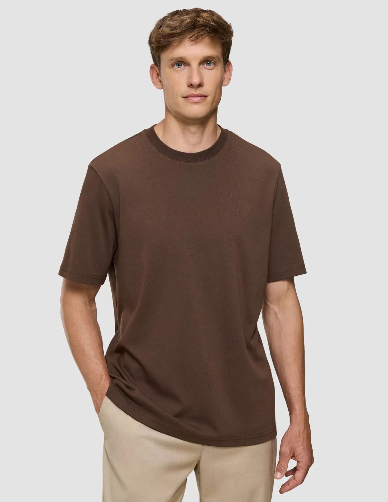 Heavy Box Fit T-shirt Saddle Brown