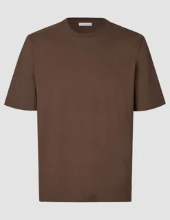 Heavy Box Fit T-shirt Saddle Brown