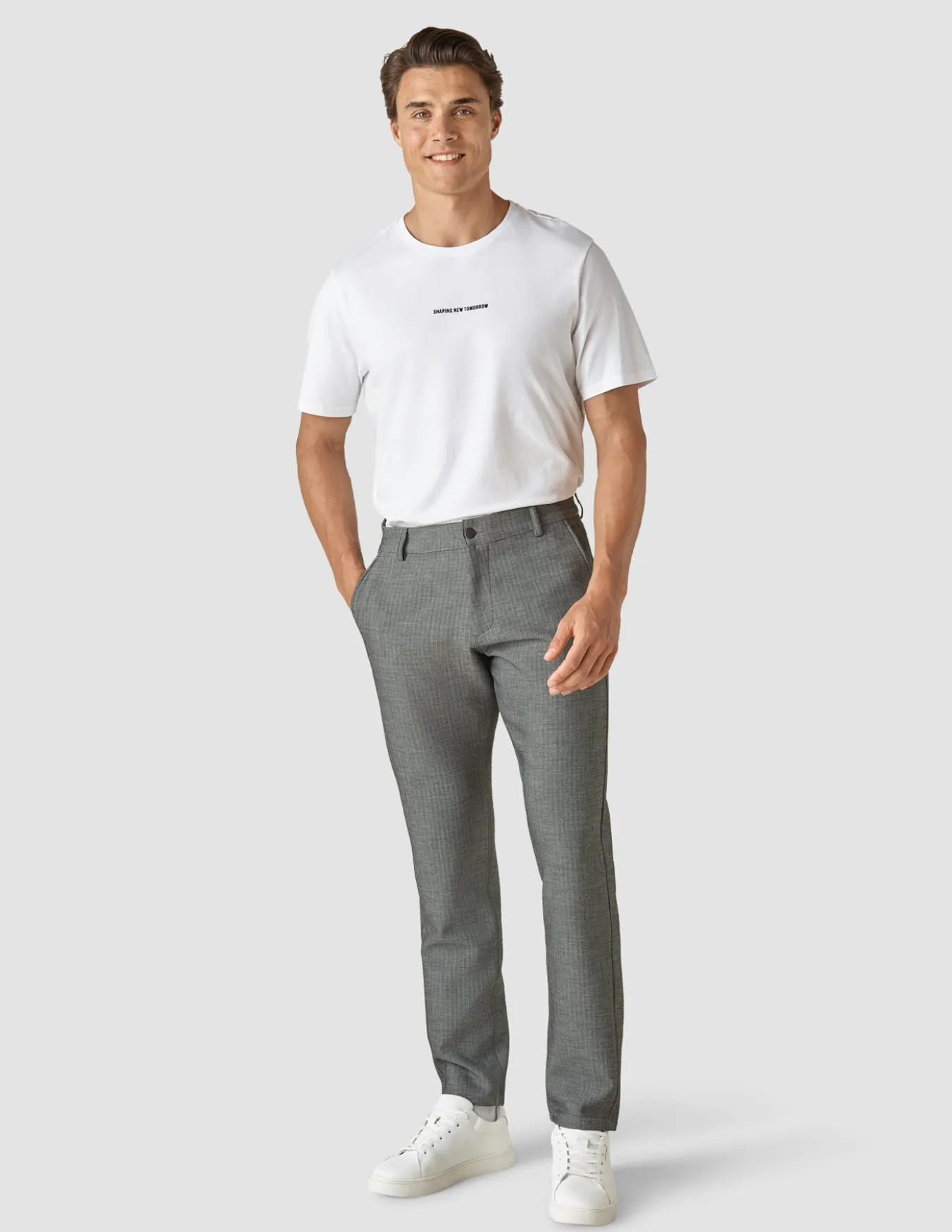Heavy Edition Pants Regular Grey Herringbone 2.0