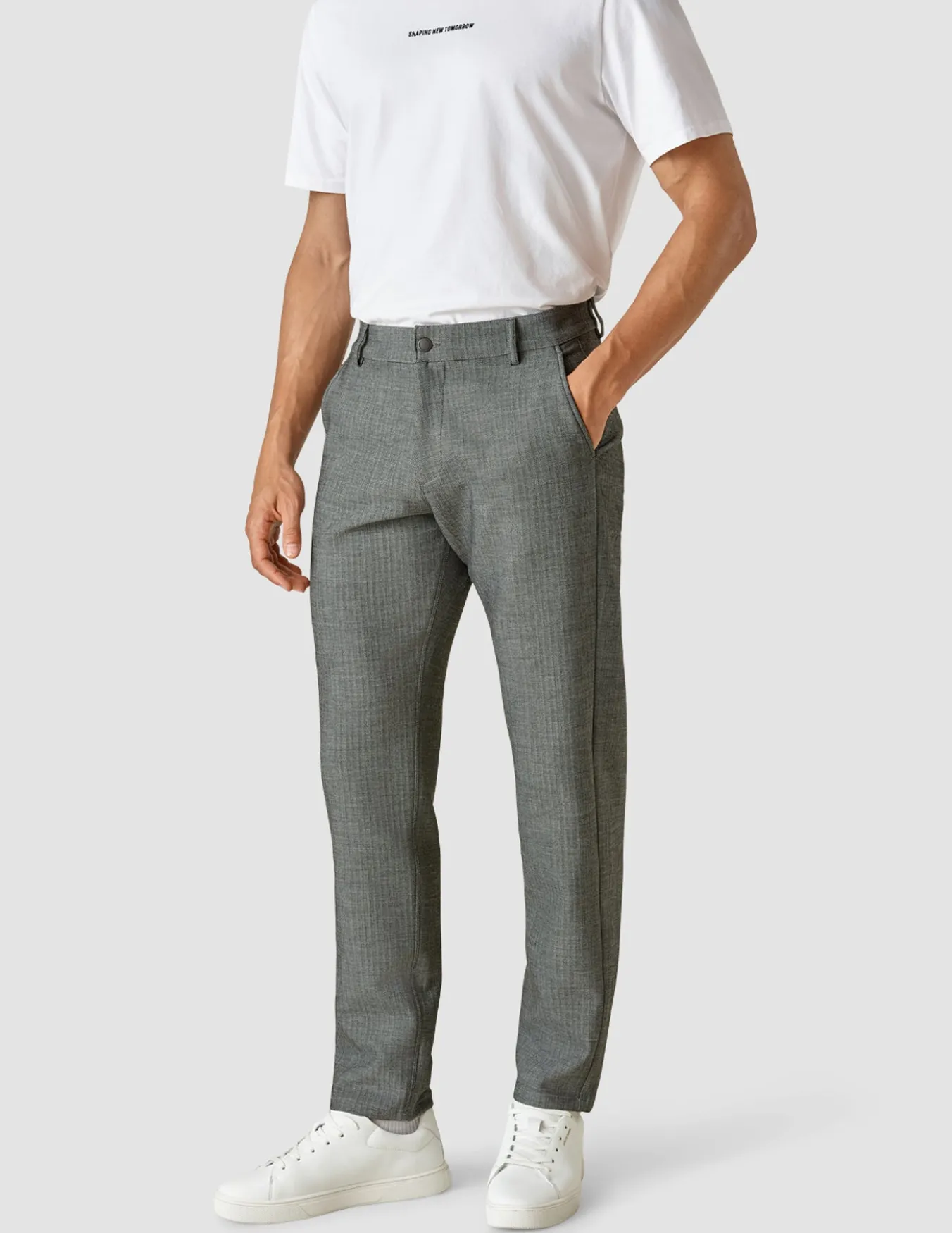 Heavy Edition Pants Regular Grey Herringbone 2.0