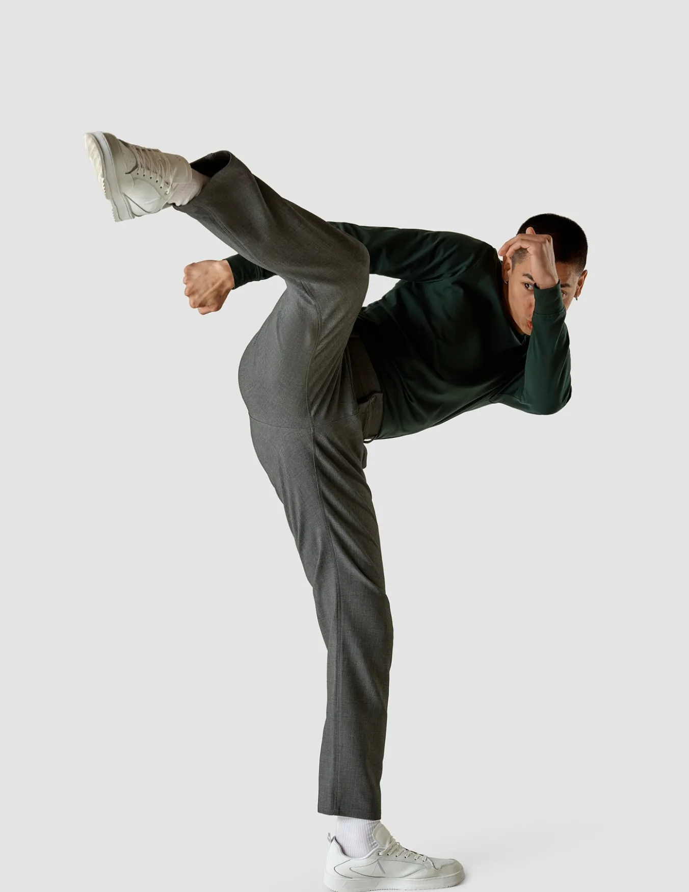Heavy Edition Pants Slim Dark Grey Melange