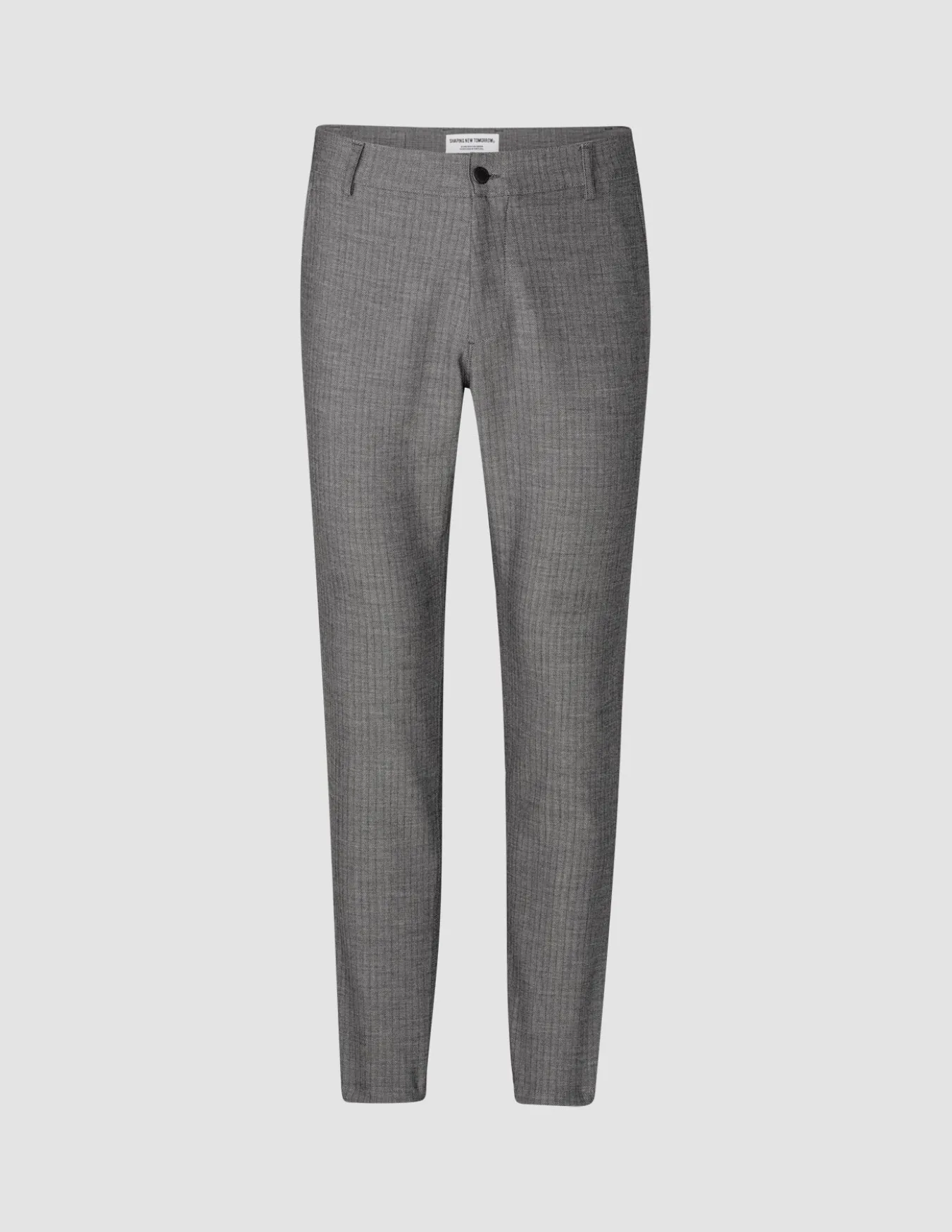 Heavy Edition Pants Slim Grey Herringbone 2.0