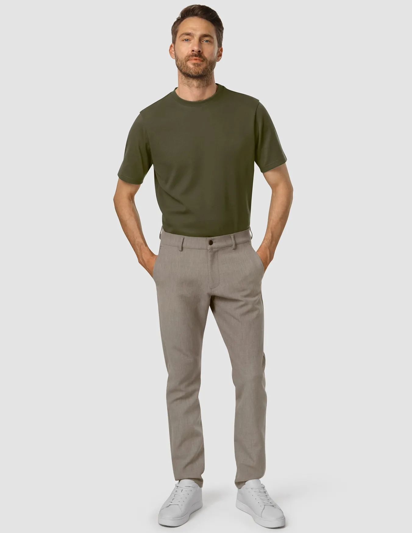 Heavy Edition Pants Slim Khaki Melange 2.0