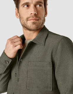Heavy Edition Transitional Overshirt Remote Green Twill