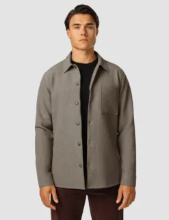 Heavy Edition Transitional Overshirt Khaki Melange