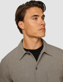 Heavy Edition Transitional Overshirt Khaki Melange