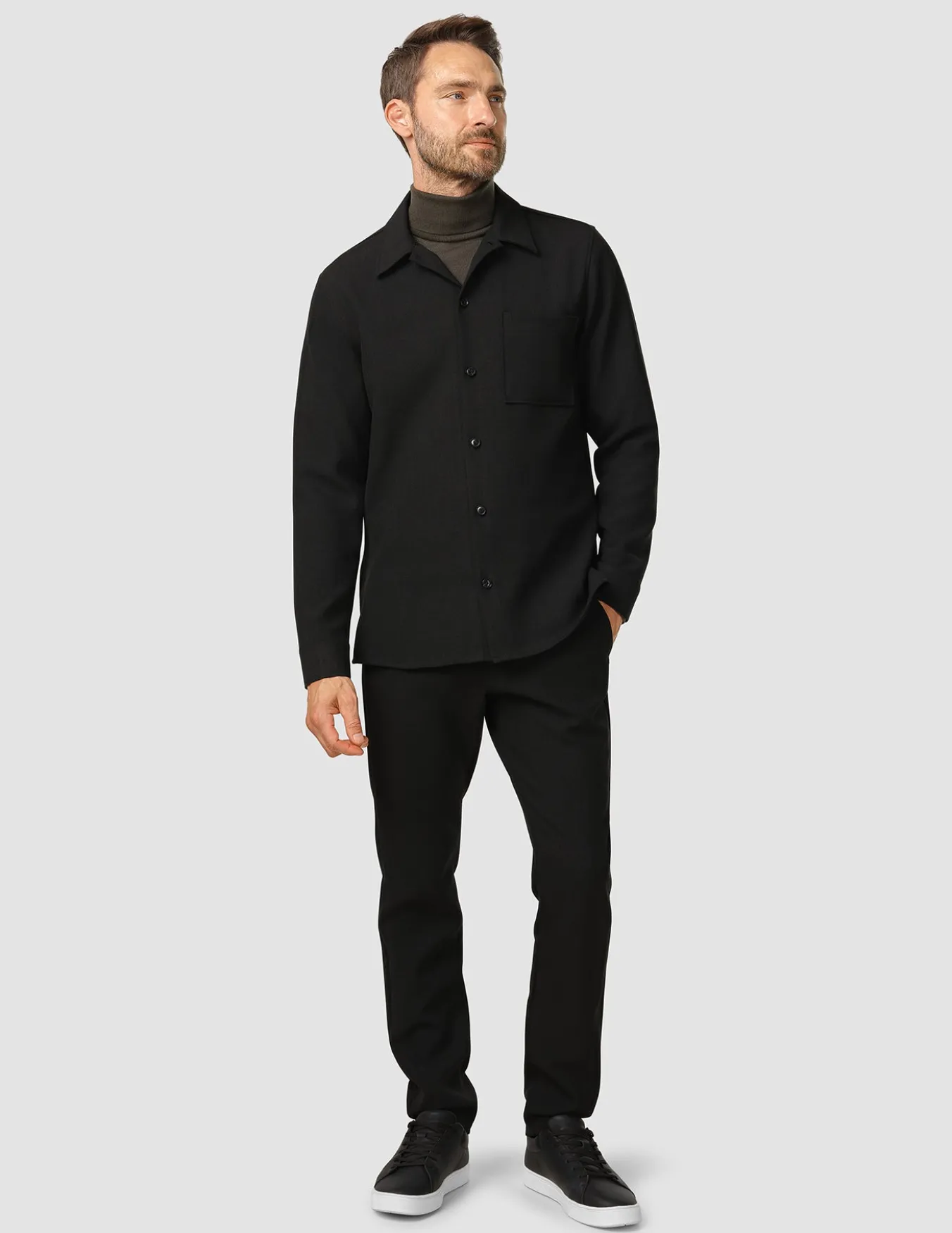 Heavy Edition Transitional Overshirt Black Melange